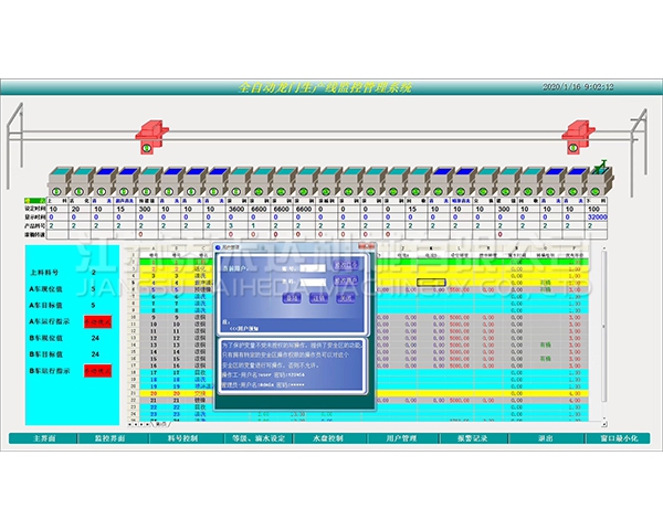 内蒙古全自动龙门生产线监控管理系统